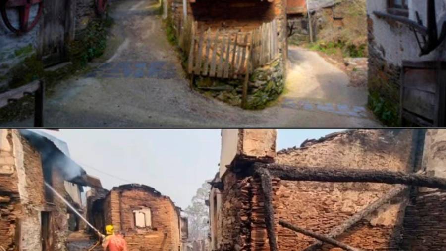 El fuego se desboca en Galicia, incendia varias viviendas y arrasa a su paso casi 19.000 hectáreas