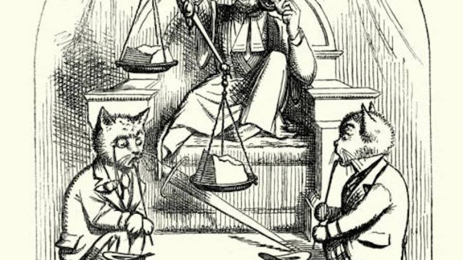 El mundo de la ley, caricatura inglesa del siglo XVIII.