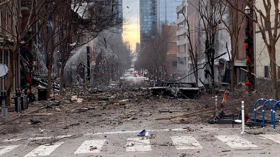 Imagen de la calle donde se originó la explosión FOTO: EFE