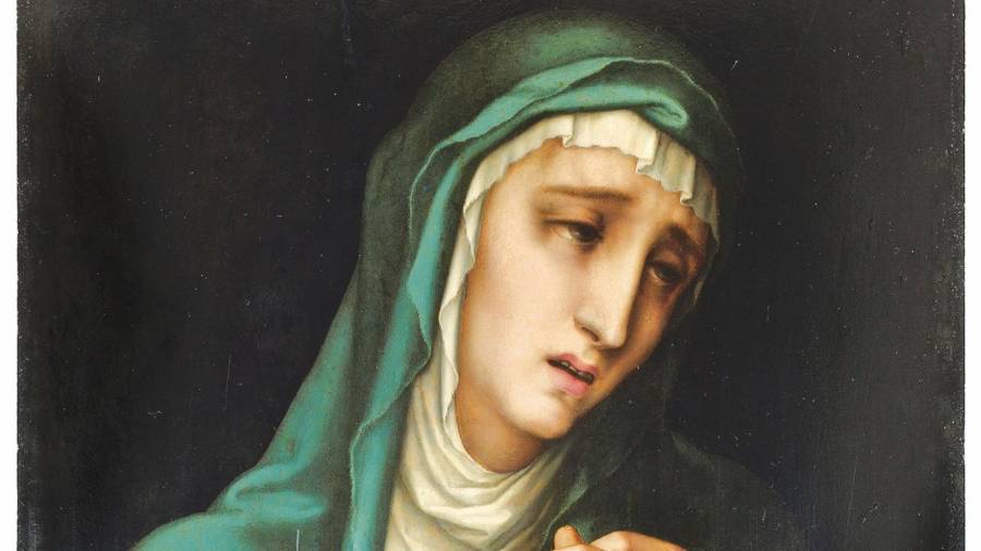 ‘La Virgen de los Dolores’. Óleo sobre tabla, 73 x 50,5 cm. de Luis de Morales.