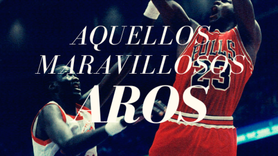 PORTADA DEFINITIVA. Michael Jordan salta delante de Manute Bol en el boceto nº5 Foto: Miguel Ángel Forniés