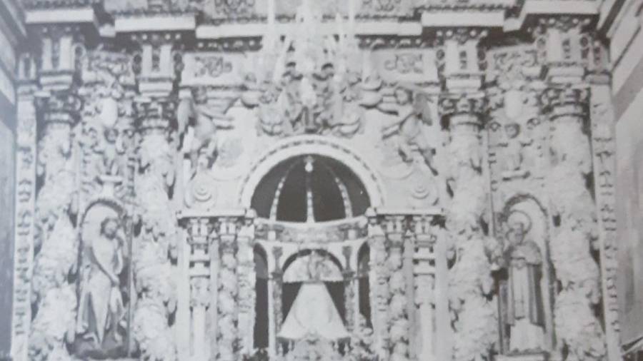 Detalle del actual retablo de la Iglesia del Pilar. Foto: ECG