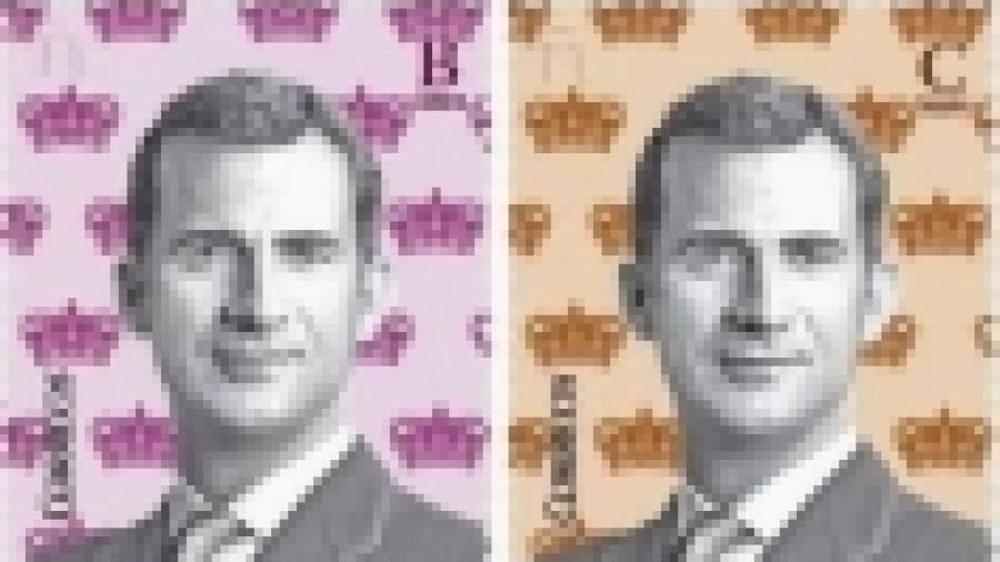 Los nuevos sellos de Felipe VI muestran su valor en letras en vez de en euros