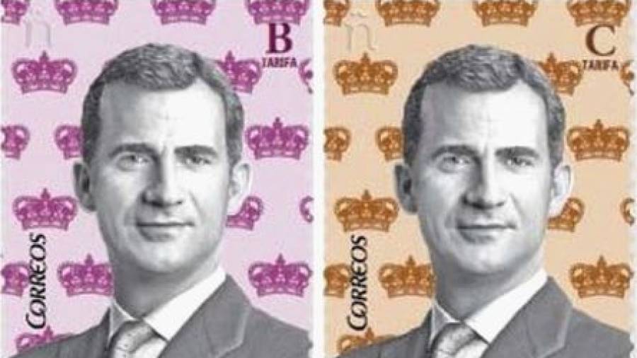 Los nuevos sellos de Felipe VI muestran su valor letras en vez de en euros
