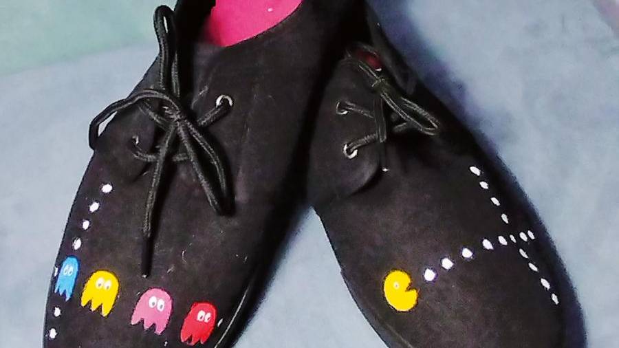 Zapatillas con motivos de Pac-Man. Foto: Espasandín