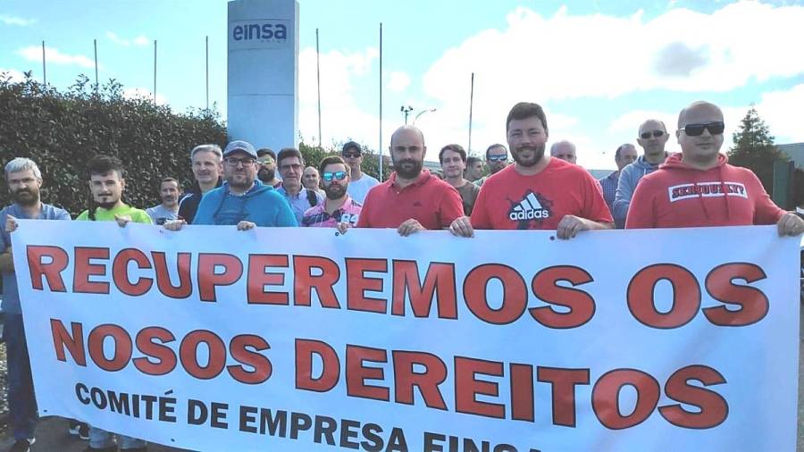 Nueva concentración de los operarios de Einsa en As Pontes