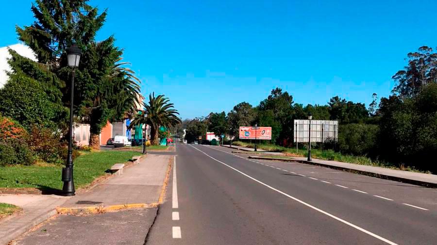 Avenida de Santiago, en Santa Comba. Foto: ECG