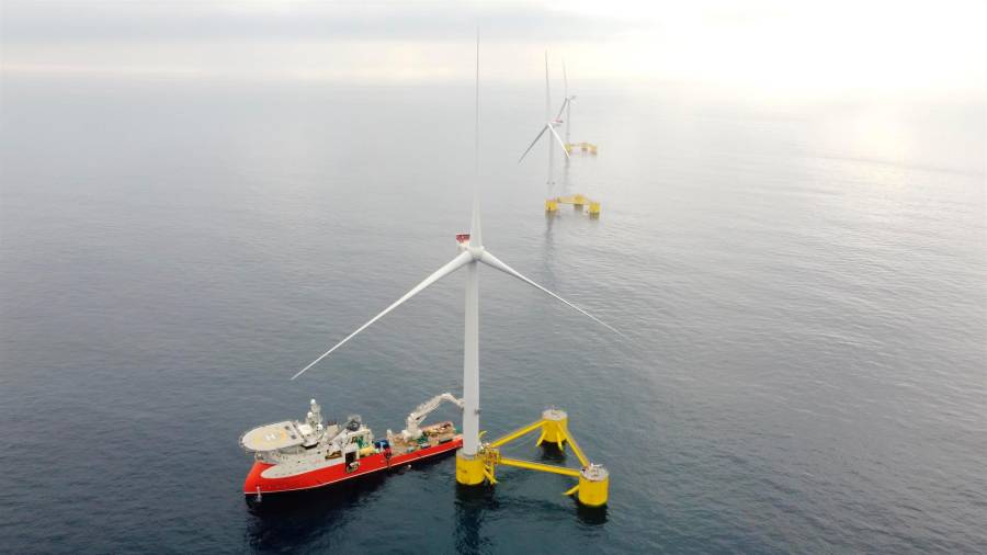 Proyecto eólico marino flotante de WindFloat Atlantic. Foto: E. Press