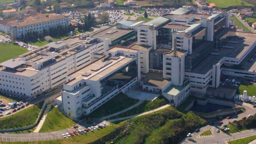 Vista aérea del Hospital Clínico Universitario de Santiago.