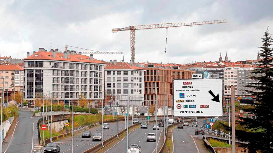 Promoción de viviendas en Santiago de Compostela. FOTO: Antonio Hernández