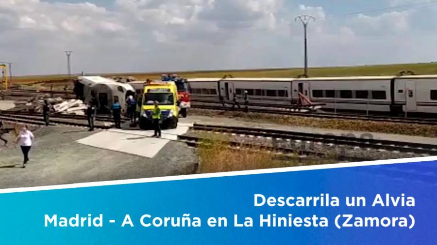 Dos muertos y dos maquinistas heridos al descarrilar en Zamora el tren Alvia Galicia-Madrid
