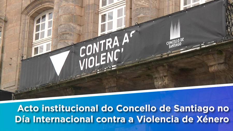 Acto institucional no Concello de Santiago polo 25N