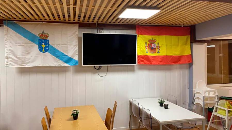Interior das instalacións do novo centro do colectivo de emigrantes en Liechtenstein. Foto: M. Figueroa