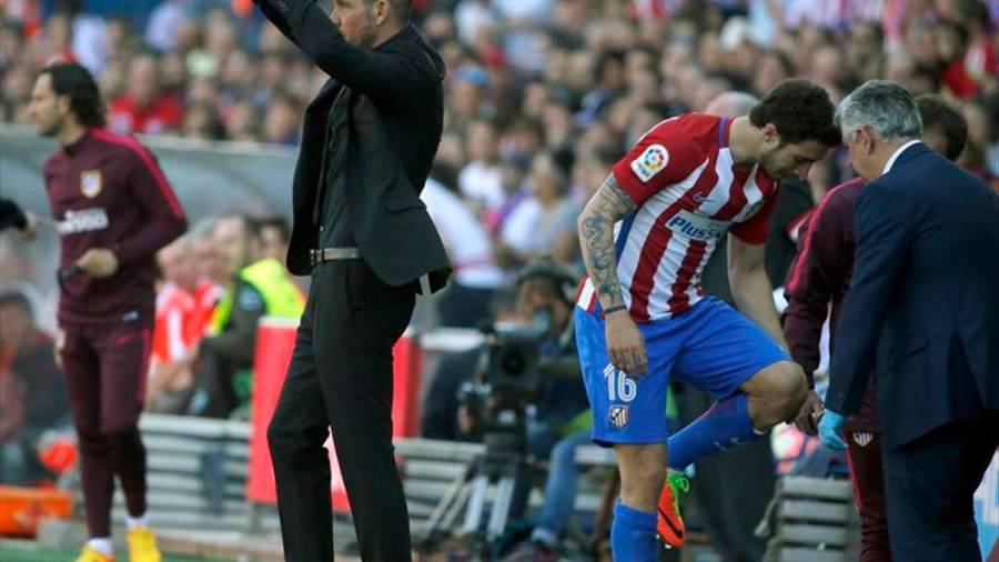 El croata Sime Vrsaljko, defensa del Atlético de Madrid, fue uno de los futbolistas que padecieron esta lesión. Foto: R.S.