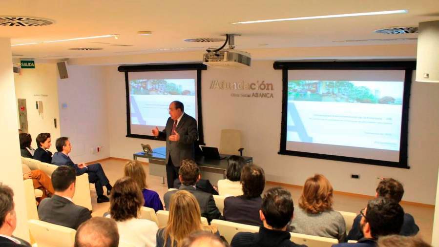 Miguel Ángel Escotet en su día en el arranque de la presentación de la universidad privada de Abanca que ahora recibirá la aprobación de la Cámara gallega. Foto: ECG