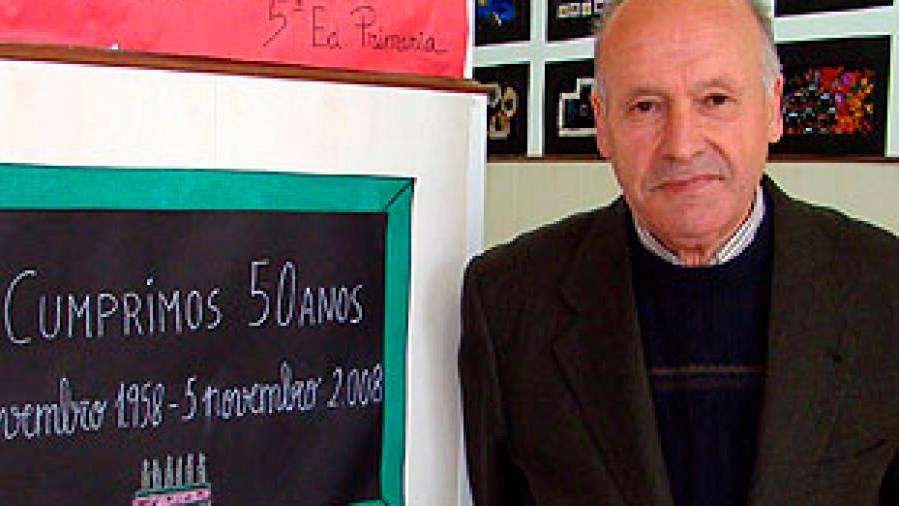 José Quintela Busto en una imagen en la que este diario informaba del 50 aniversario del colegio que fundó. Foto: CG