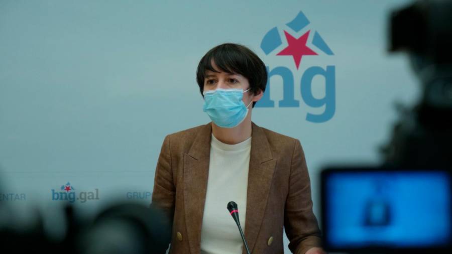 Ana Pontón, en una rueda de prensa (Foto: BNG)