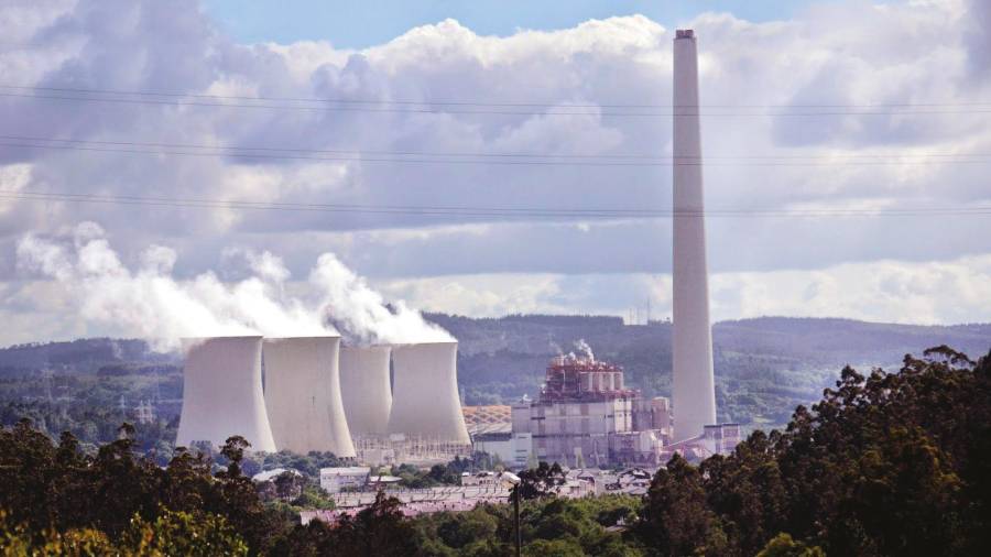 Vista de la central térmica de carbón de Endesa