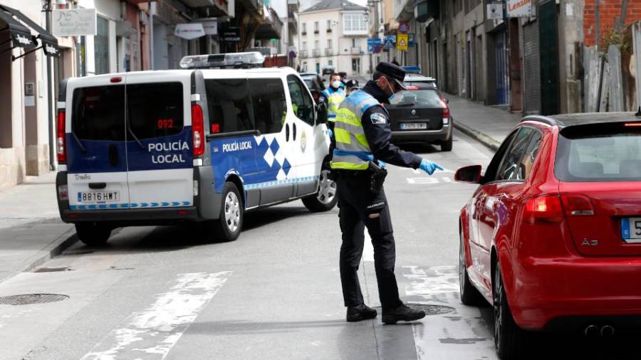 Imagen de archivo de un control de la Policía Local de Lugo. FOTO: PROGRESO