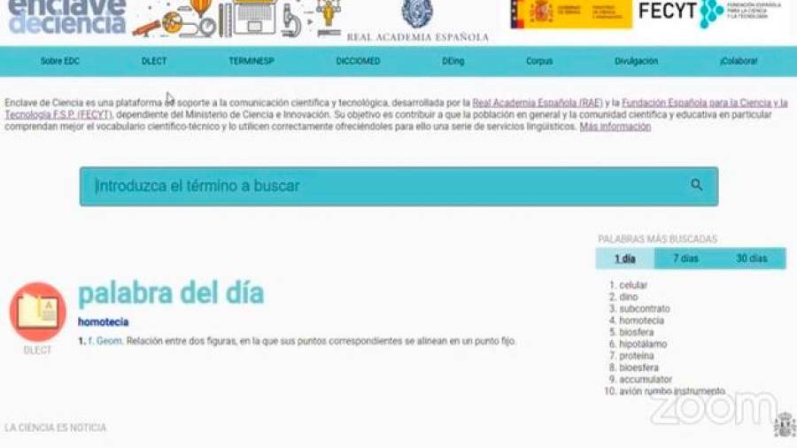 INTERNET. Captura de pantalla de la nueva plataforma lingüística institucional. Foto: EFE