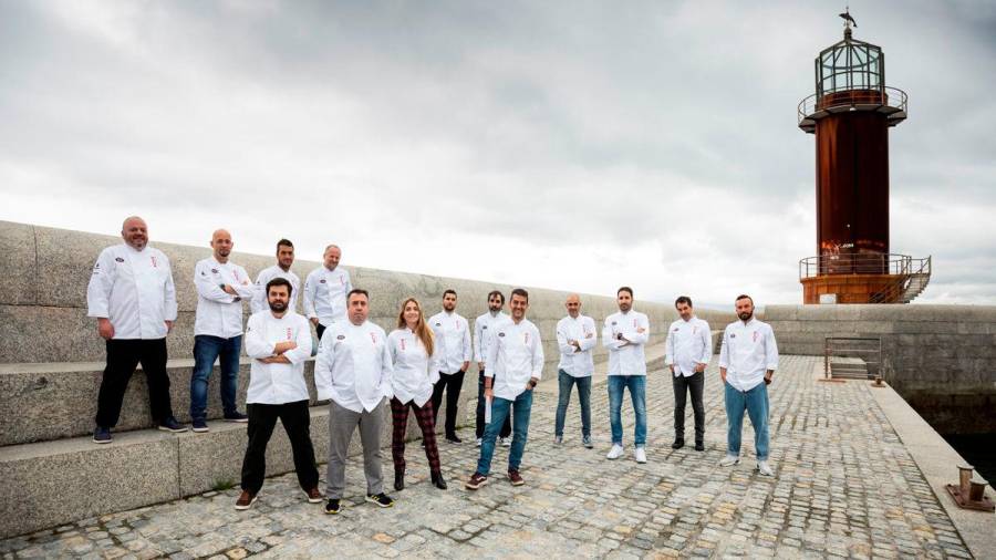 Algunos de los cocineros gallegos del Grupo Nove, entre los que hay varias estrellas Michelin. Foto: Grupo Nove