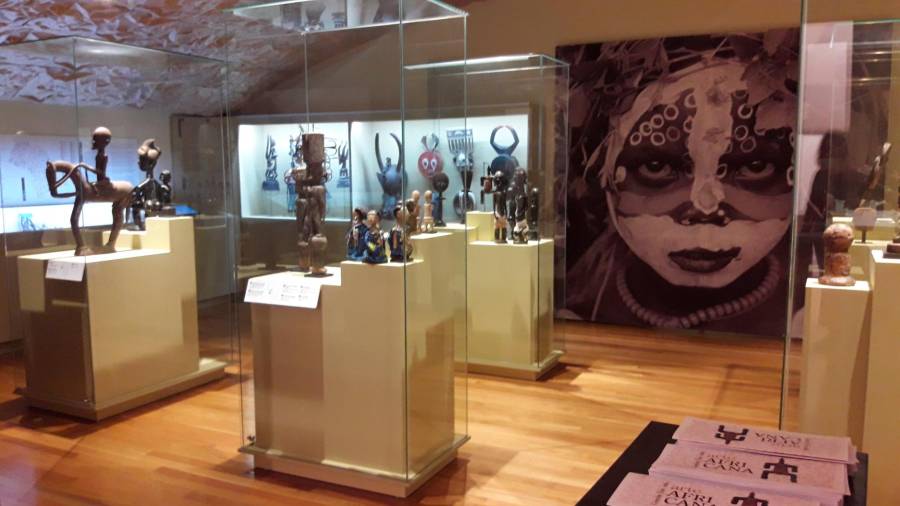 Vista de parte de la sala dedicada al arte africano en el centro museístico provincial lucense. Foto: Gallego