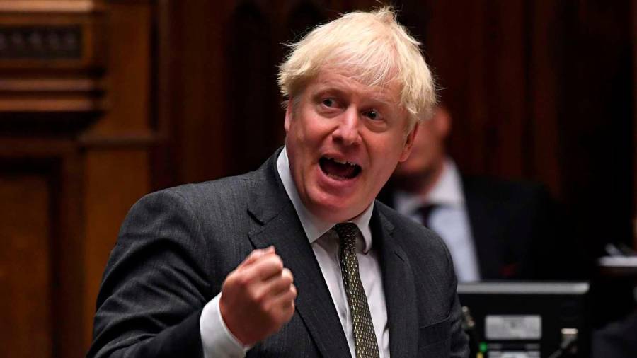 Boris Johnson, en la Cámara de los Comunes. Foto: AFP