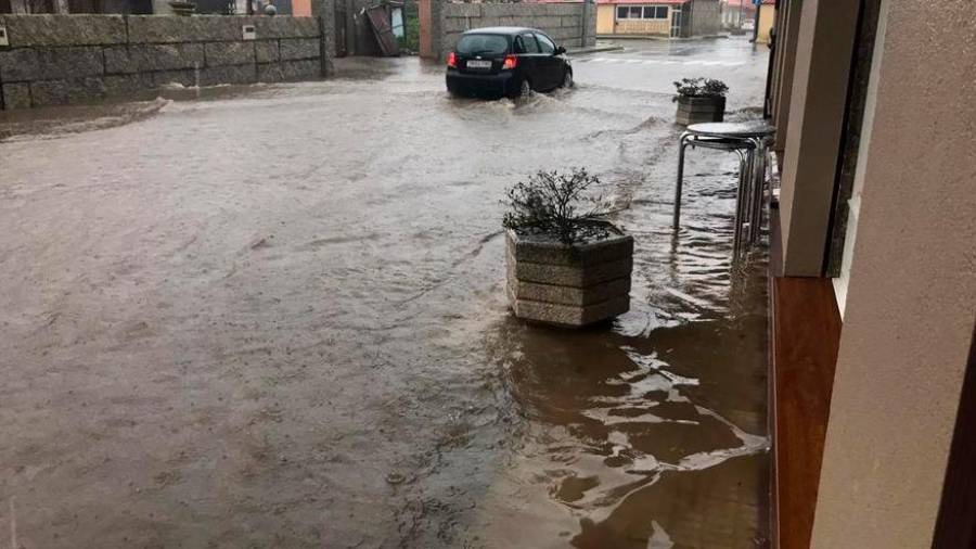 Inundaciones no municipio de Valga