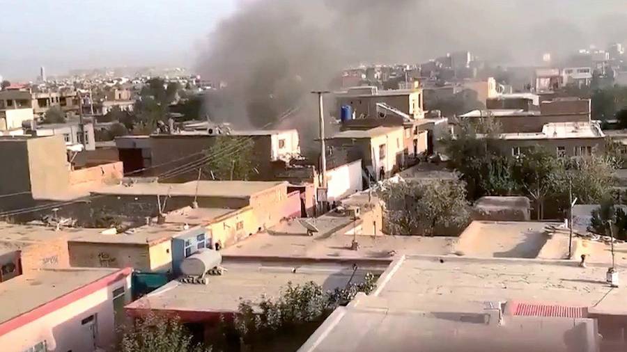 Explosión. Ataque aéreo realizado contra mienbros del ISIS en el distrito 11 . Foto: E. Press
