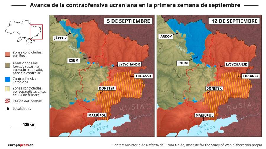 Así está la situación de la guerra en Ucrania hoy