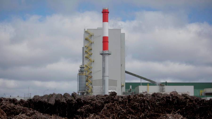 Planta de biomasa de Greenalia en Curtis-Teixeiro, que arrancó motores en marzo de 2020 y es la más grande de Galicia y de las mayores de España. Foto: Efe/Cabalar
