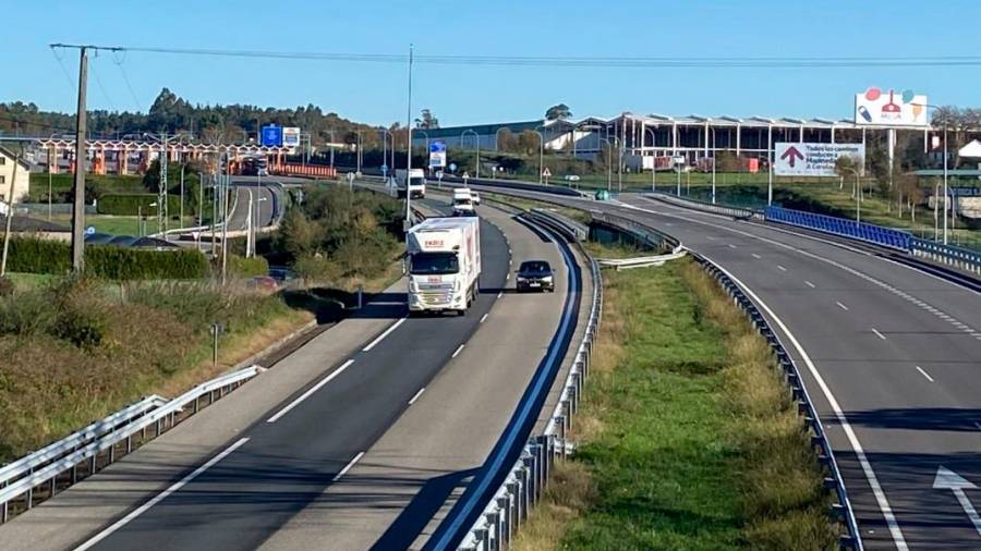 Tramo de la autopista AP-9 entre Sigüeiro y la capital de Galicia. Foto: PP