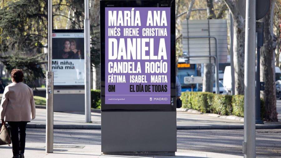 Cartel de la campaña de este año del Ayuntamiento de Madrid para el 8 de marzo. AYUNTAMIENTO DE MADRID