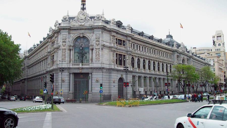 Exterior del edificio del Banco de España visto desde la madrileña Cibeles. Foto: Luis García