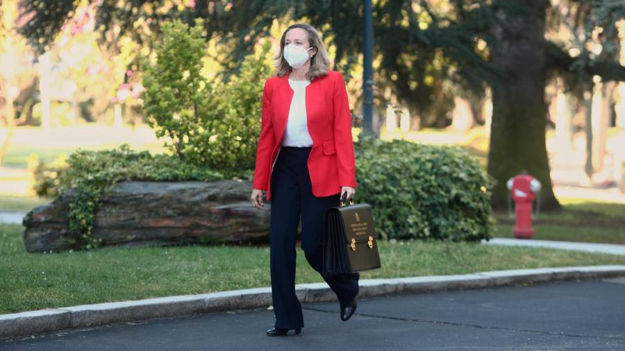 Nadia Calviño el pasado martes a su llegada al palacio de La Moncloa. Foto: Europa Press
