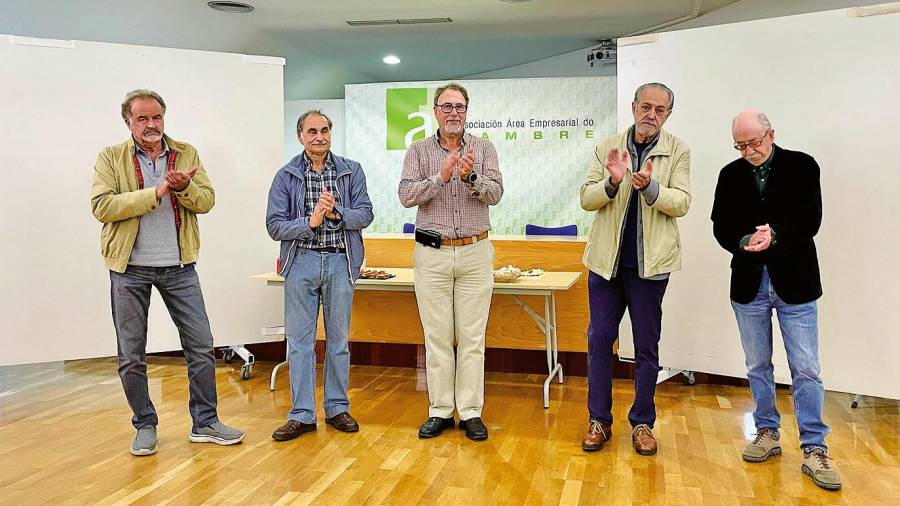 Manuel Quintana Martelo, Nolo Suárez, Manolo Nietto, Xoán Pardiñas y José Luis Iglesias Diz