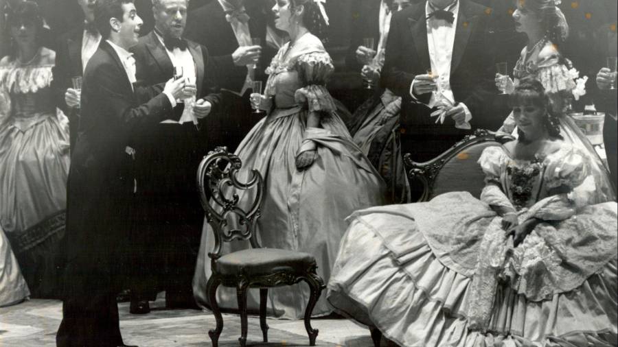 Interpretación de ‘La Traviata’, el 20 de octubre de 1994, en el marco de la celebración del quinto aniversario del Auditorio de Galicia. Foto: C. Pardellas