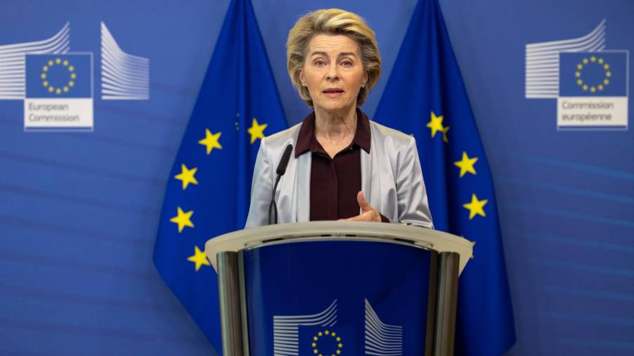 La presidenta de la Comisión Europea, Ursula von der Leyen (Bruselas). Foto: Olivier Matthys
