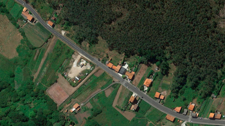 Imagen aérea de la carretera DP-1601. Foto: Deputación