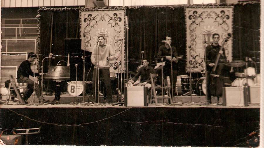 Los Psiquis tocando en un concierto en el año 1961 en Barcelona. Foto: Alfonso Fernández-Cid