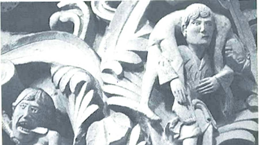 Representación de Judas en la basílica de Sta. Mª Magdalena de Vézelay