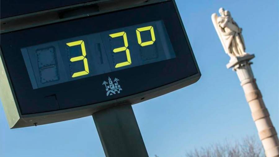 El termómetro ‘se quema’ a 33,2º, la cuarta cifra más alta del siglo en mayo