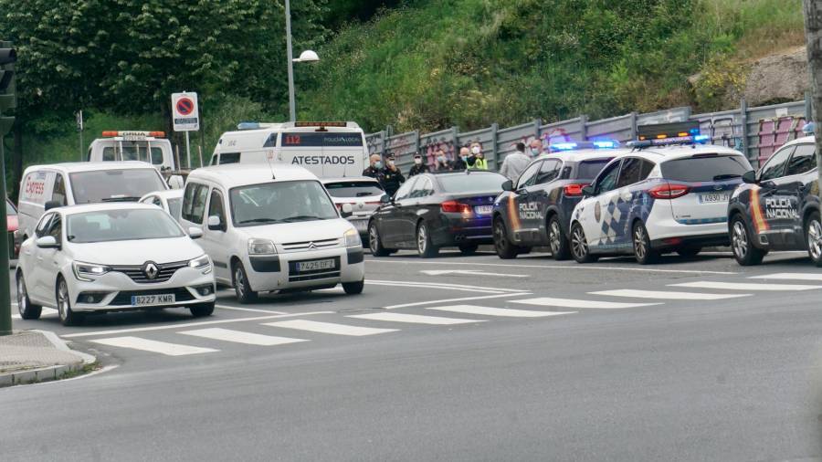 El control se produjo en la intersección de las avenidas de Ferrol y Romero Donallo. Foto: F. B. 