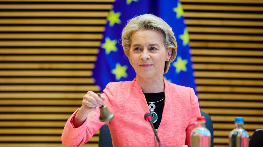 Ursula von der Leyen, ayer en la Comisión Europea. E. Press