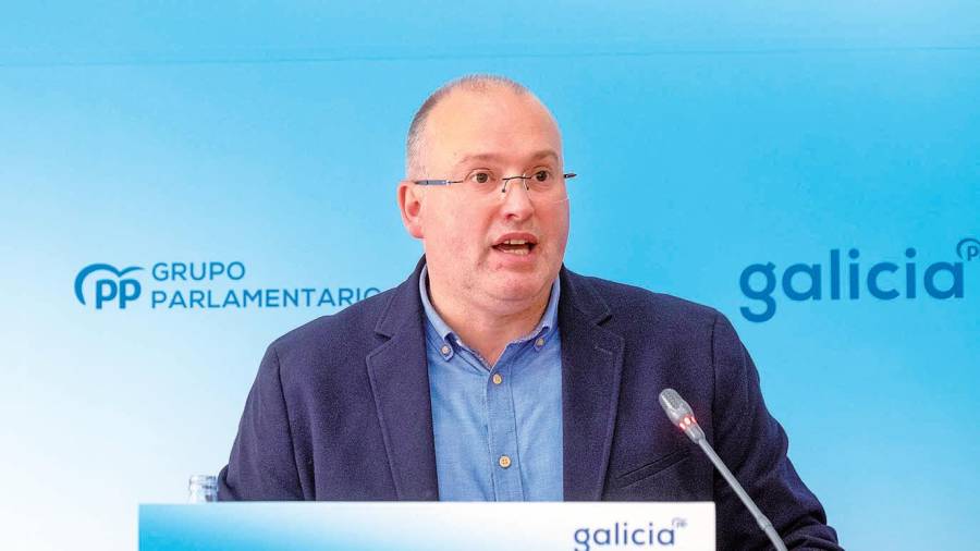 Miguel Tellado, secretario general del Partido Popular de Galicia. Foto: ECG