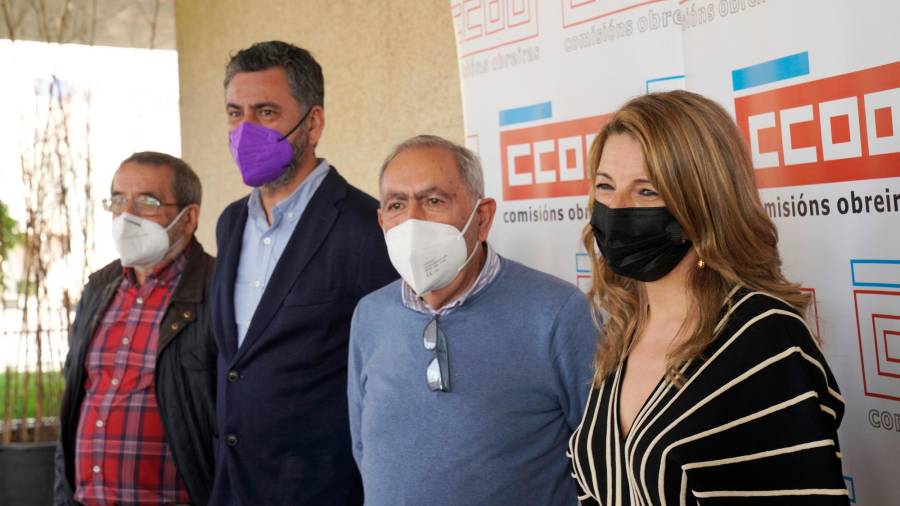Cameselle, Sarmiento, Gómez y Díaz, ayer. Foto: Europa Press