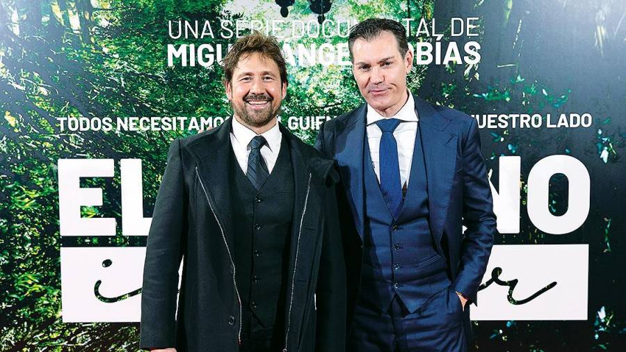 FINANCIACIÓN. Miguel Ángel Tobías y José Ramón García en la reciente premier de “Camino Interior”