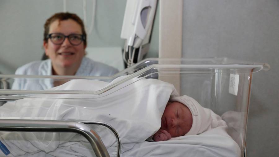 Primer bebé nacido en Santiago en enero de 2020, antes de la pandemia Foto: A. Hernández