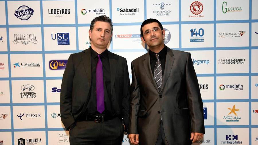 Fernando Resúa y Lino García asistieron juntos a la 28 edición de los premios Gallegos del Año del Grupo Correo. FOTO: F. Blanco, A. Hernández, P. Sangiao y E. Álvarez