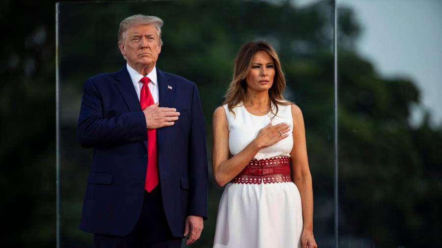 Donald y Melania Trump durante la festividad del pasado 4 de Julio. Foto: Samuel Corum/Efe